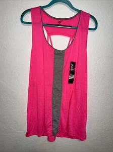 Zone Pro Tank Top Size 3x Workout Tee Hot Pink & Gray New NWT A6/A23 - Picture 1 of 14