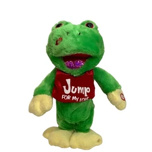 Dan Dee Plüsch Valentine Frosch "Jump For My Love" Stofftier Song Jumps FUNKTIONIERT - Bild 1 von 6