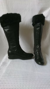 clarks wedge knee high boots