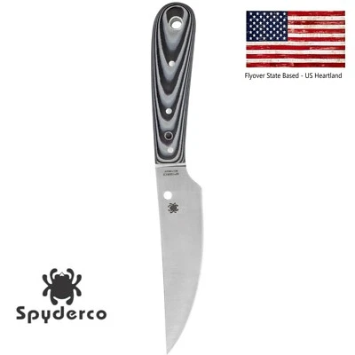 Spyderco Bow River FB46GP 4.4 inch Camping Fixed Blade Tactical Knife G10 Handle - Image 1 of 4