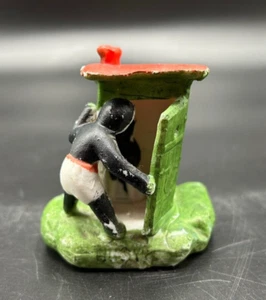 Made in Occupied Japan - Miniature Outhouse - Busy - Vintage Figurine - Bild 1 von 9