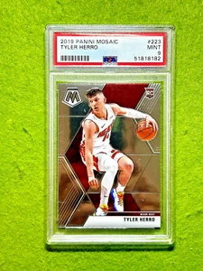 Tyler Herro MOSAIC ROOKIE CARD Jersey #14 Heat RC Graded PSA 9 MINT  2019 Mosaic - Picture 1 of 24