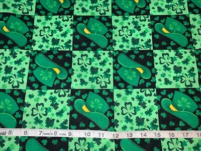 NUEVO St Patrick Irish Clover Patchworks Tela 100% Algodón Vendido por 1/2 Yarda Foto 1 de 4
