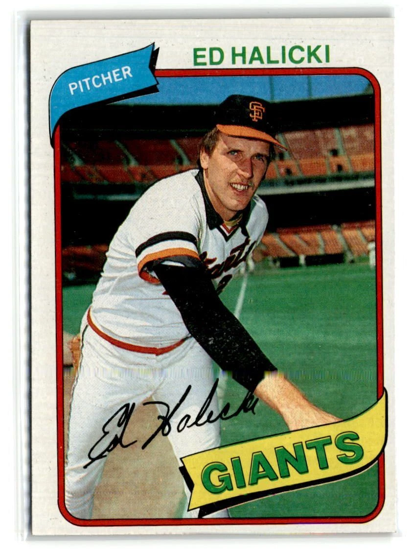 1980 Topps Baseball  #217 Ed Halicki  San Francisco Giants