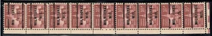 1954 10c Liberty strip of 9 precanceled f/MILWAUKEE WI 1044-234 Scarce multiple - Picture 1 of 1