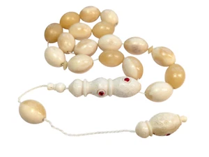 17 Perlen Natur Kamelknochen Gebetsperlen Tasbih Deve Kemik Efe Maskot Tesbih 933 - Bild 1 von 10