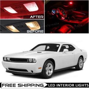 14x RED Interior LED Lights Package Kit For 2011-2014 Dodge Challenger + TOOL - Picture 1 of 11