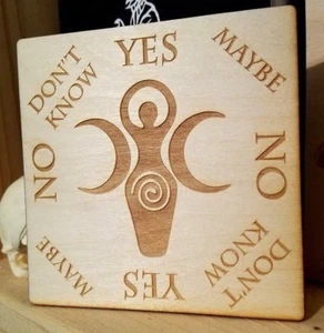 MINI Wiccan Goddess Pendulum Board HANDMADE for Wicca, Witch, & Pagan [4" x 4"] - Picture 1 of 4