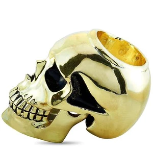 King Baby Skull Brass Alloy Candle Holder A23-9001 - Picture 1 of 5