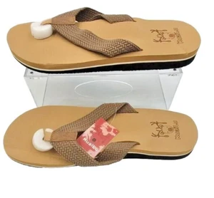 Sandalias chanclas de cuero marrón talla 14 para hombre soporte para el arco espuma cómoda ortopédica - Imagen 1 de 22