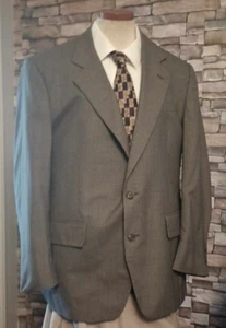 Jos A Bank beige zwei Knöpfe Herren Wollanzug mit plissierter Hose Gr. 42R - Bild 1 von 10