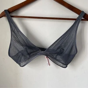 Victoria's Secret Gray Mesh Bra Intimates Sleepwear - Picture 1 of 8