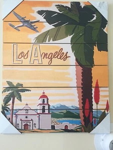 Pintura de pared de tablero de madera de Los Ángeles - Imagen 1 de 8