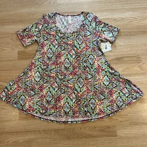 Vestido Para MujerCamisero LulaRoe Holgado Manga Corta Colorido Informal - Picture 1 of 13