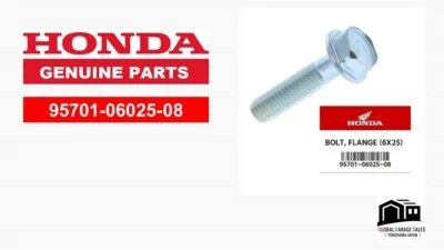 Honda OEM 95701-06025-08 HONDA BOLT FLANGE (6X25) - Image 1 of 4
