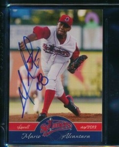 2013 Lowell Spinners Grandstand #25 Williams Jerez signed autograph tough swsw6