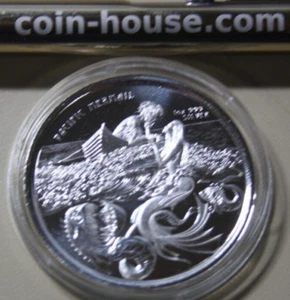 Samoa 2 Tala 2021 plata 1 oz #F7190 "Pacific Mermaid-Sirena BU - Imagen 1 de 6