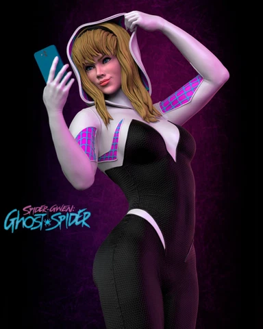 Spider GWEN 3d printed model - 3D figure - Fan Art Diorama - 1/6 1/10 scale Cover