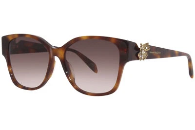 Gafas de sol Alexander McQueen AM0370S para mujer 002 habana/marrón lentes degradadas 56 mm Foto 1 de 4