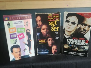 Classic VHS Tape Lot 3~ Set It Off~ That Thing You Do~ Cradle 2 The Grave - Picture 1 of 17