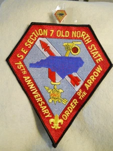 OA 75th Anniversary OA Back Patch & Hat Pin Section SE-7 Old North State BSA - Picture 1 of 1