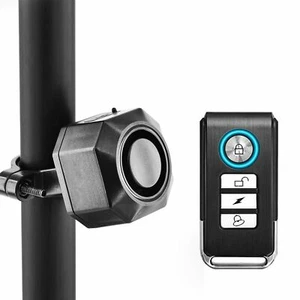 Sistema de Alarma Antirrobo Bicicleta 110dB Control Remoto Inalámbrico USB Recargable Exterior - Imagen 1 de 12