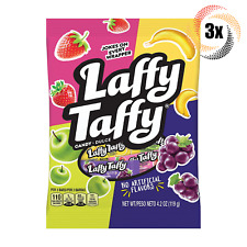 3x Bags Laffy Taffy Assorted Flavors Jokes On Every Wrapper Candy Bars | 4.2oz |