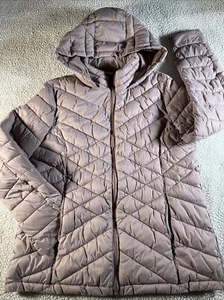 GH Bass & Co Puffer Jacket Women's XL Pink Insulated Full Zip 69426 Pre-Owned - Picture 1 of 12