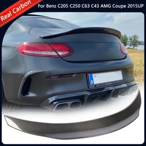 For Benz C205 C250 C63 C43   Coupe 2015UP Carbon Fiber Rear Trunk Spoiler Wing - Picture 1 of 17