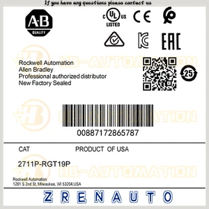 2711P-RGT19P  AB PanelView  us 7 Protective Overlay Spot Goods - Picture 1 of 4