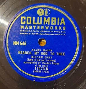 78 rpm Columbia MM 646 17473-D Nelson Eddy Gospel Spiritual Record - Picture 1 of 4
