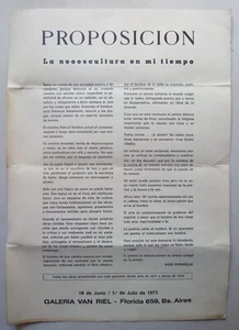 Paparella, Aldo - Proposición: La neoescultura en mi tiempo - Afiche - (1972) - Imagen 1 de 2