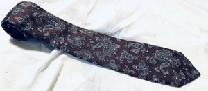 Corbata de seda Robert Talbott Nordstrom azul borgoña cachemira Italia impresa a mano - Imagen 1 de 3