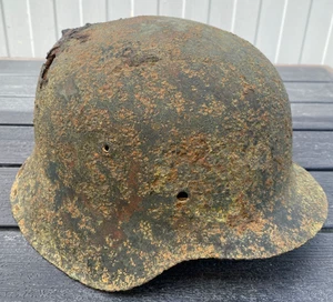 WW2 Elmetto tedesco M42 reliquia - taglia 66 - trovato a Sorva, Saaremaa, Estonia WH - Foto 1 di 12