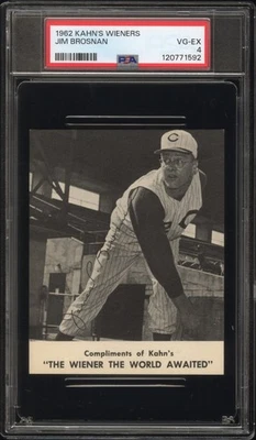 Kahn's Wieners Jim Brosnan 1962 PSA 4 Foto 1 de 2