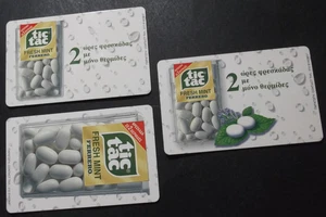 GREECE RARE PHONECARDS COMPLETE SET 01/03 TIC TAC ERROR "NO CODE" DUMMY UNUSED ! - Imagen 1 de 2