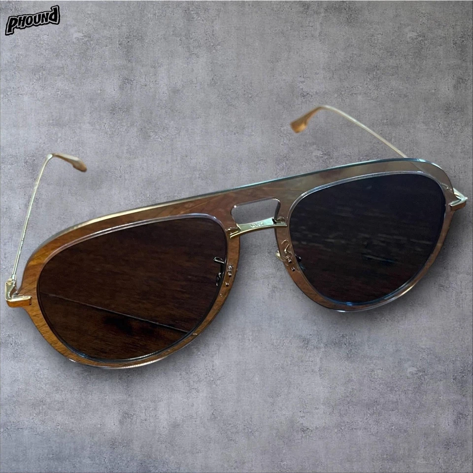 Christian Dior Aviator Sunglasses Mens Made Italy LKS A9 57mm Brown Gold - Image 1 of 4