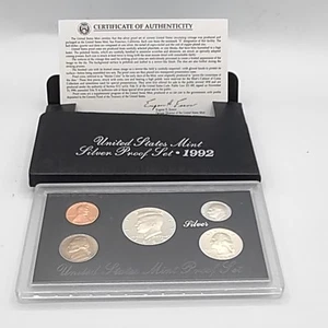 1992 United States Mint 5 Coin Silver Proof Set In Box - Picture 1 of 4