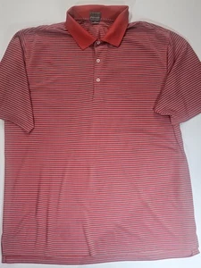 Polo de golf Fennec para hombre XXL rojo gris a rayas preppy club de campo atlético al aire libre - Imagen 1 de 6