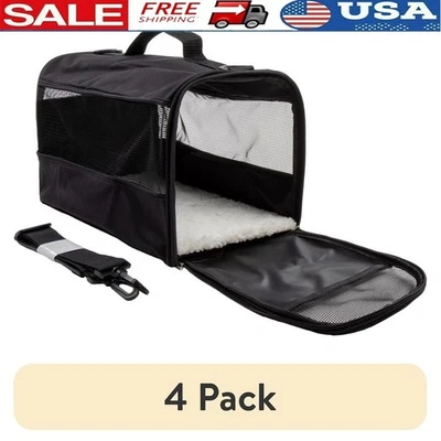 Paquete de 4 cremalleras de bloqueo con correa para el hombro extraíble para mascotas pequeña fácil carga Foto 1 de 4