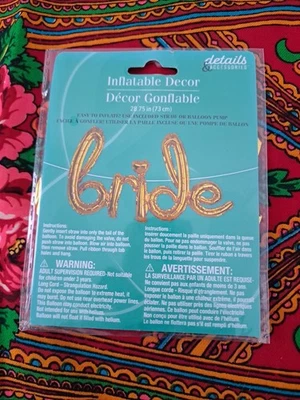 Globo de papel aluminio para novia 28,75” de largo - compromiso, despedida de soltera, fiesta de boda  Foto 1 de 3