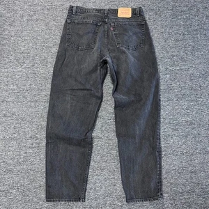 Pantalones de mezclilla Levi Strauss EE. UU. de colección años 80 para hombre 38x32 calce relajado pierna cónica negros - Imagen 1 de 7