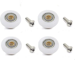 4 Sets Duschtürrollen Kufen Rollen Ersatzteil Badezimmer Glas Sho... - Bild 1 von 6