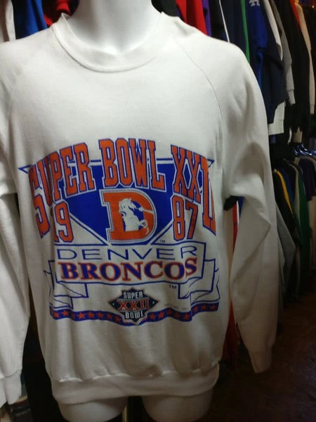 Sudadera De Colección '87 Remake Denver Broncos NFL Super Bowl XXII Cuello Redondo RM2288 Foto 1 de 1