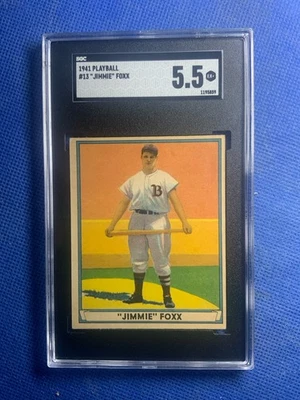 1941 Play Ball #13 Jimmie Foxx Boston Red Sox Hofer SGC 70/5,5 Foto 1 de 2