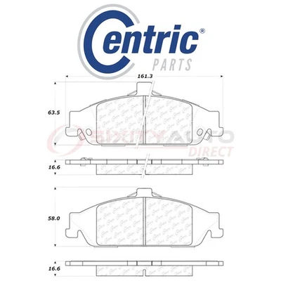 Centric Posi Quiet Disc Brake Pads w Shims for 1997-2004 Chevrolet Malibu xo Foto 1 de 4