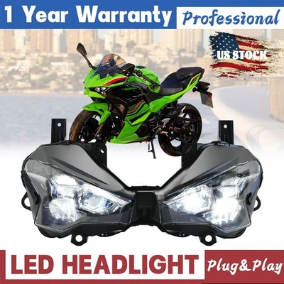 Farol de LED feixe alto/baixo DRL plug&play para Kawasaki Ninja 500/SE 2024-25 - Imagem 1 de 4