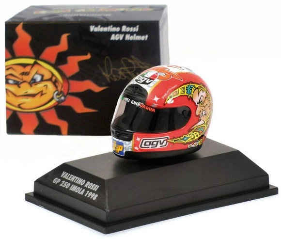 Minichamps Valentino Rossi Helmet - GP 250 Imola 1998 1/8 Scale - Image 1 of 1