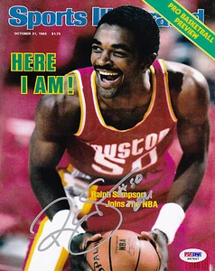 Ralph Sampson SIGNED 8x10 SI Cover Photo Houston Rockets PSA/DNA AUTOGRAPHED - Picture 1 of 1