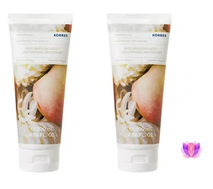KORRES REFRESHING AND HYDRATING BODY MILK PEACH BLOSSOM 2X200ml(6.76 fl.oz) New - Picture 1 of 5